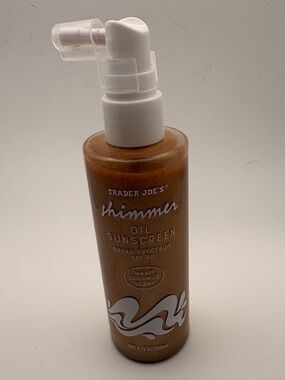 Trader Joe's Shimmer Oil Sunscreen - Warm Coconut Scent spf 30 BNIB